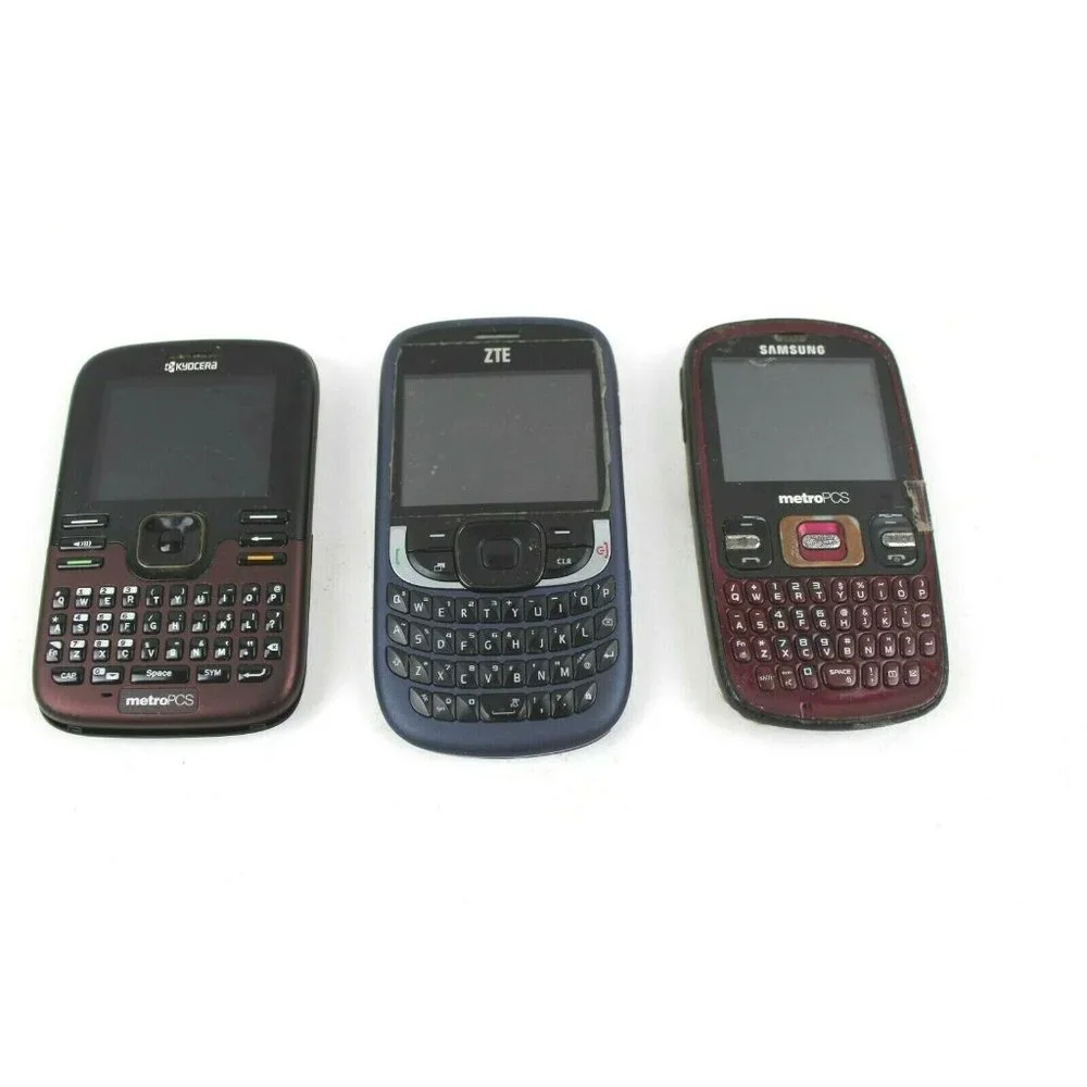 3 PC Cell Phone Lot ZTE F555 Kyrocera Torino K53-02 Samsung SCH-R350